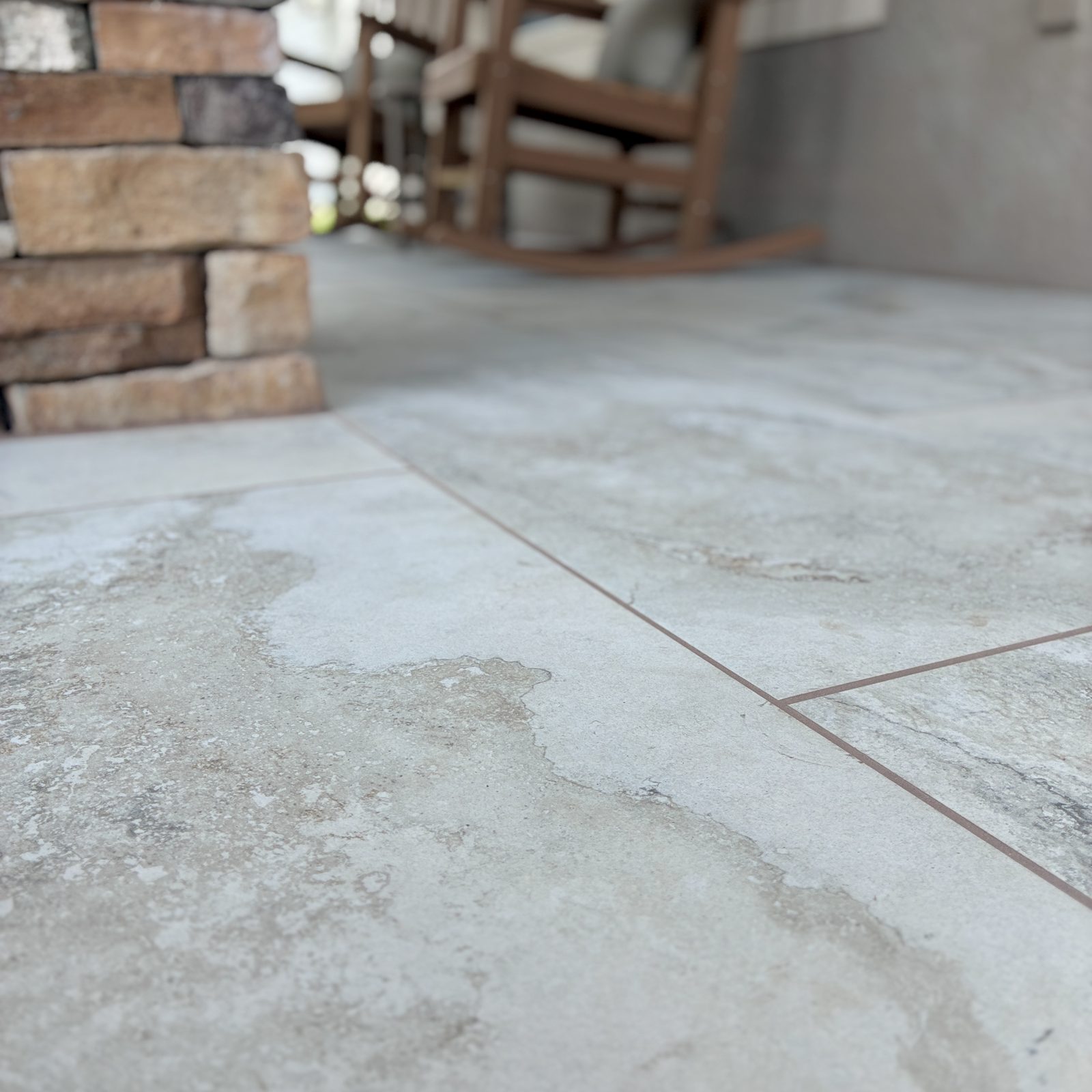 Porcelain paver lanai